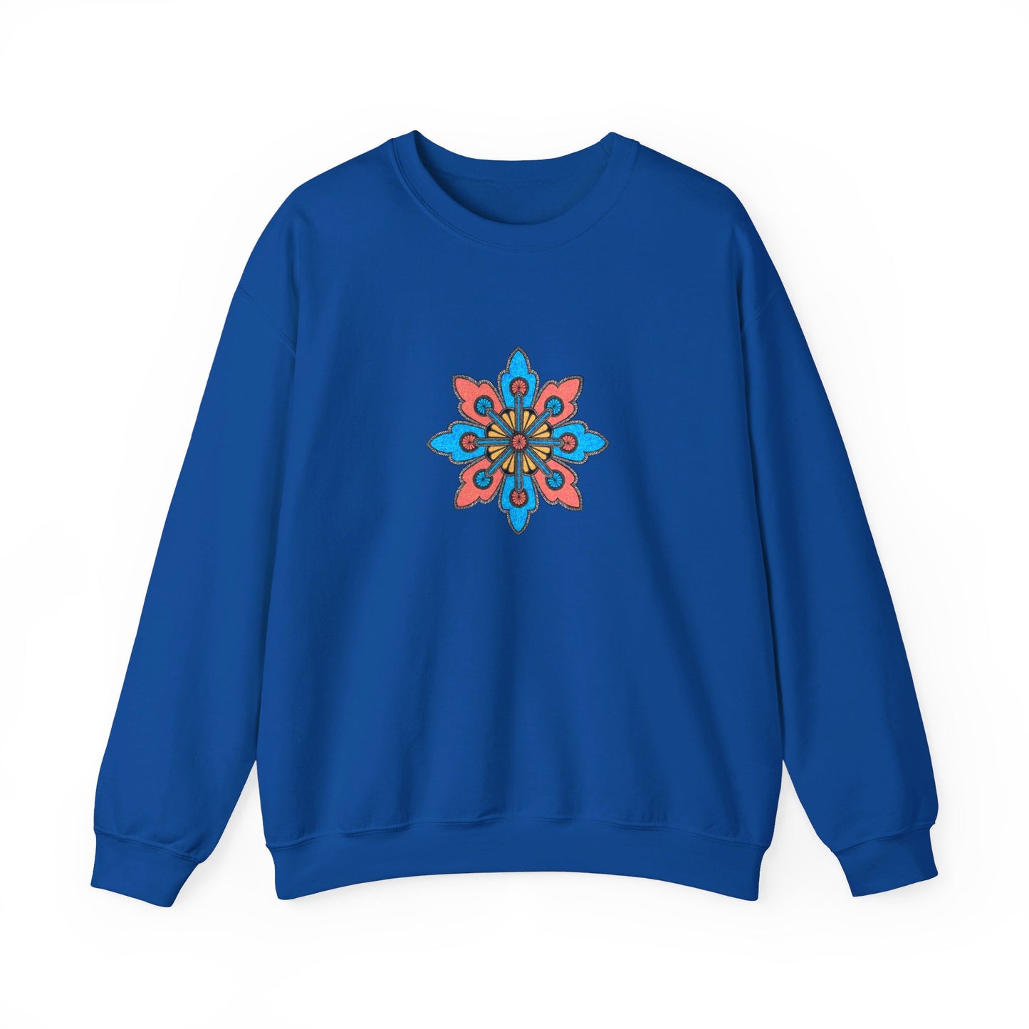 Concrete Flower V2 Dark Theme | Unisex Heavy Blend™ Crewneck Sweatshirt