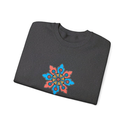 Concrete Flower V2 Dark Theme | Unisex Heavy Blend™ Crewneck Sweatshirt