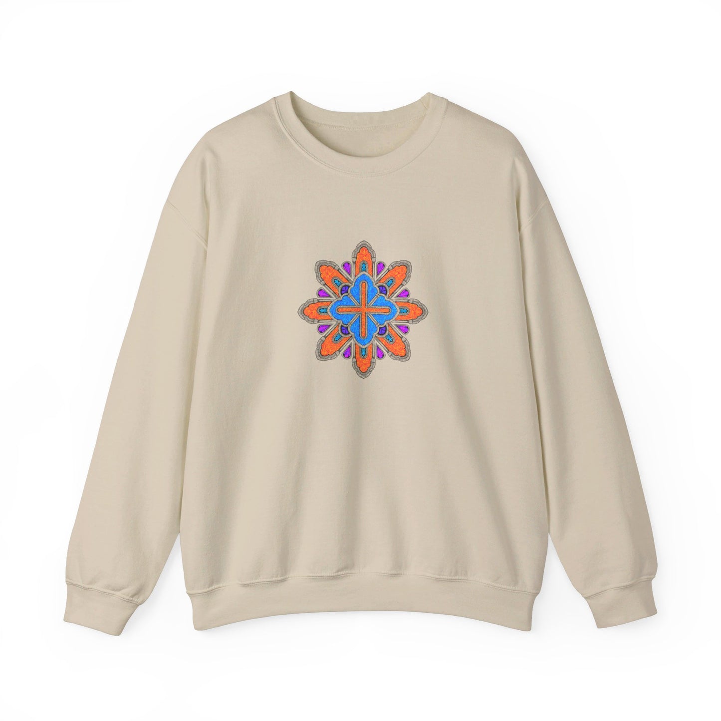 Concrete Flower V3 Light Theme | Unisex Heavy Blend™ Crewneck Sweatshirt