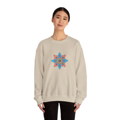 Concrete Flower V2 Light Theme | Unisex Heavy Blend™ Crewneck Sweatshirt