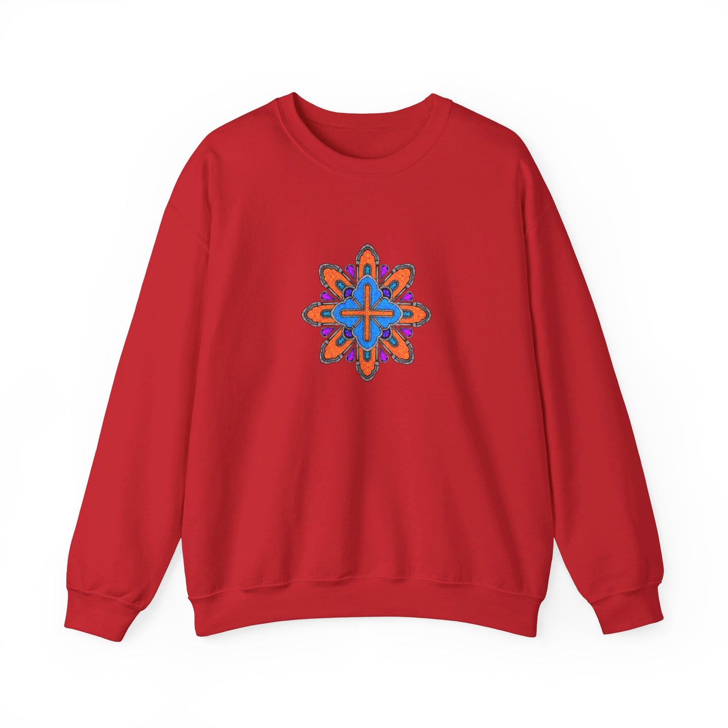 Concrete Flower V3 Dark Theme | Unisex Heavy Blend™ Crewneck Sweatshirt