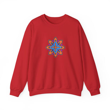 Concrete Flower V3 Dark Theme | Unisex Heavy Blend™ Crewneck Sweatshirt