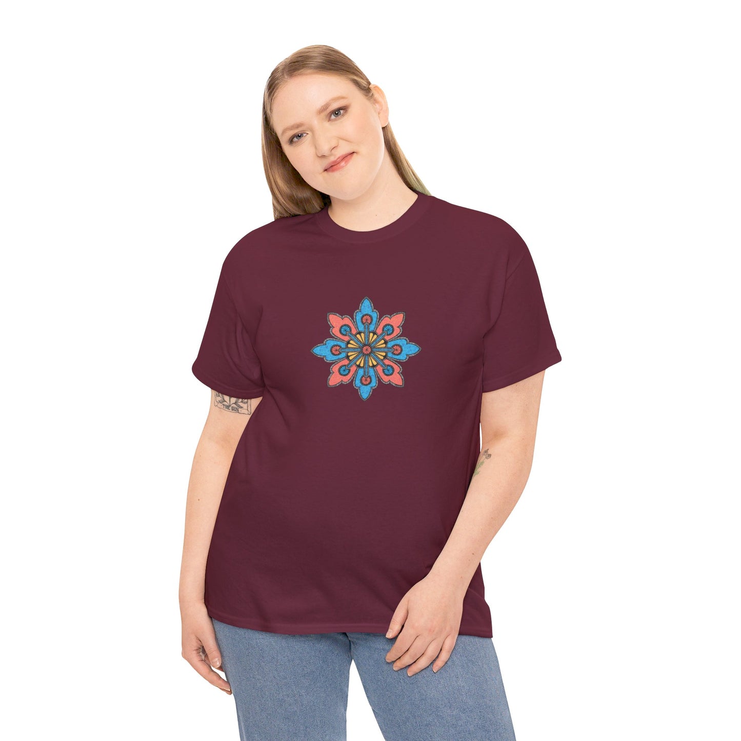 Concrete Flower V2 Dark Theme l Unisex Heavy Cotton Tee