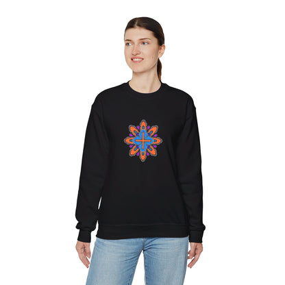 Concrete Flower V3 Dark Theme | Unisex Heavy Blend™ Crewneck Sweatshirt