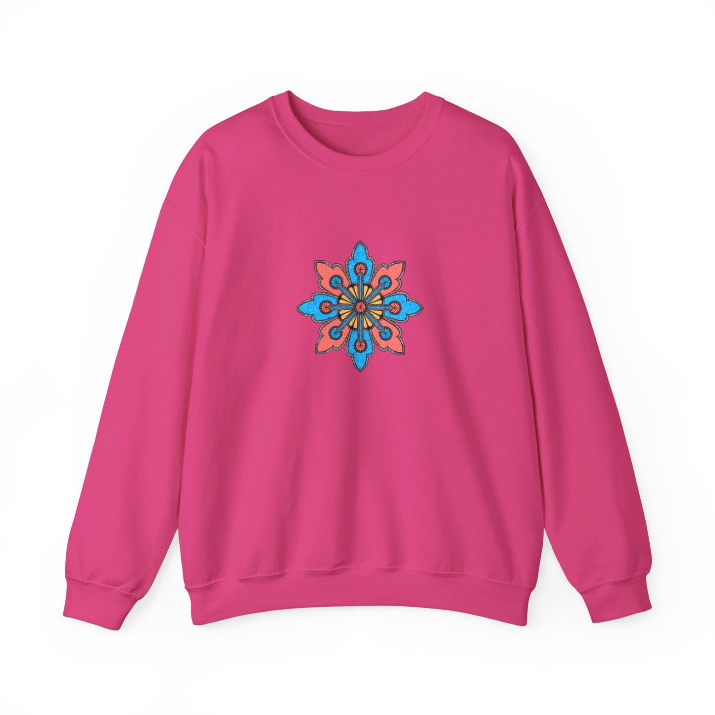 Concrete Flower V2 Dark Theme | Unisex Heavy Blend™ Crewneck Sweatshirt