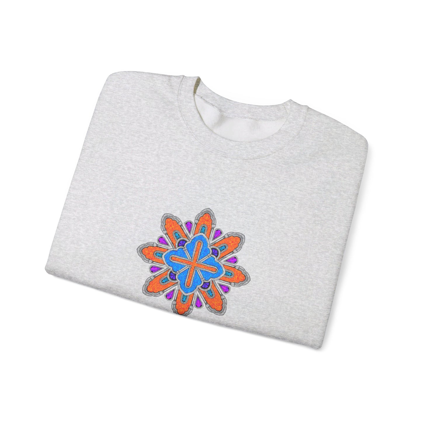 Concrete Flower V3 Light Theme | Unisex Heavy Blend™ Crewneck Sweatshirt