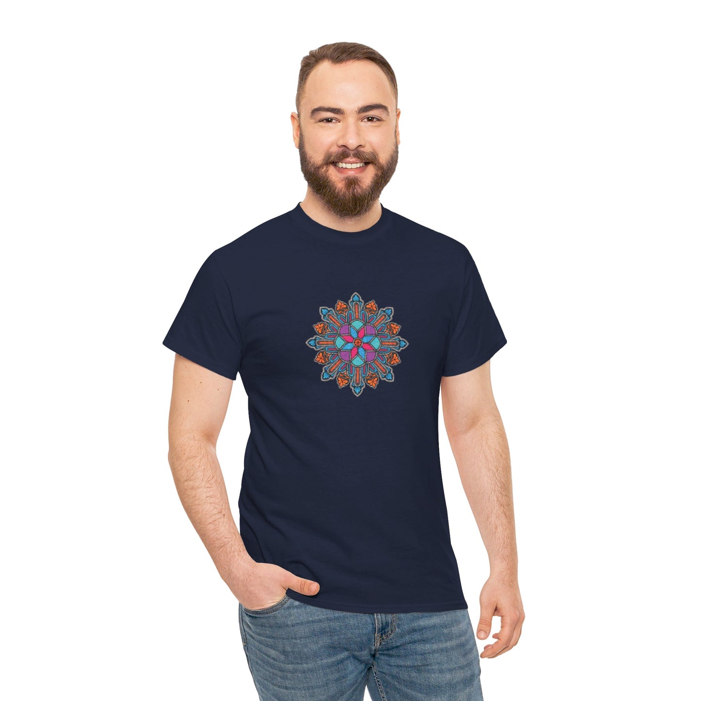 Concrete Flower V1 Dark Theme l Unisex Heavy Cotton Tee