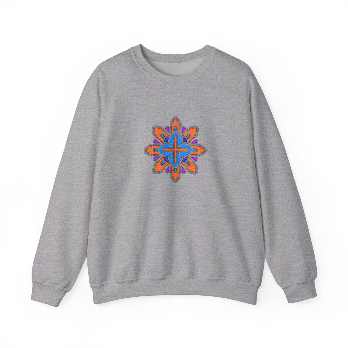 Concrete Flower V3 Light Theme | Unisex Heavy Blend™ Crewneck Sweatshirt