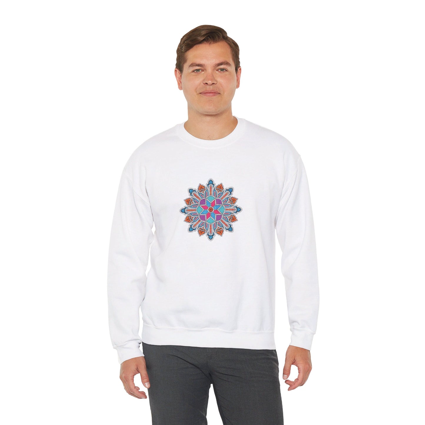 Concrete Flower V1 Light Theme | Unisex Heavy Blend™ Crewneck Sweatshirt