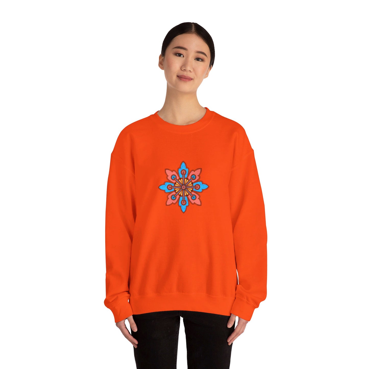 Concrete Flower V2 Light Theme | Unisex Heavy Blend™ Crewneck Sweatshirt