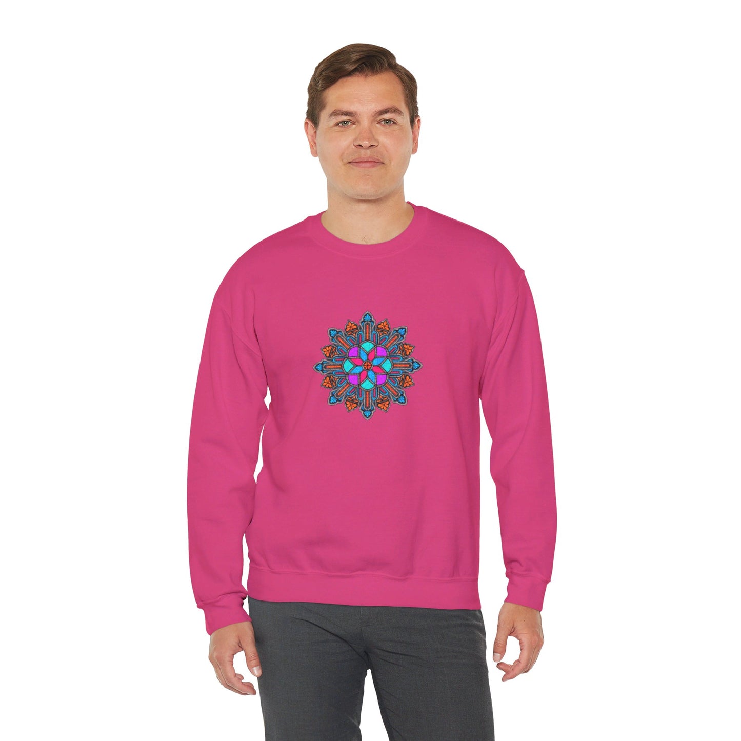 Concrete Flower V1 Dark Theme | Unisex Heavy Blend™ Crewneck Sweatshirt