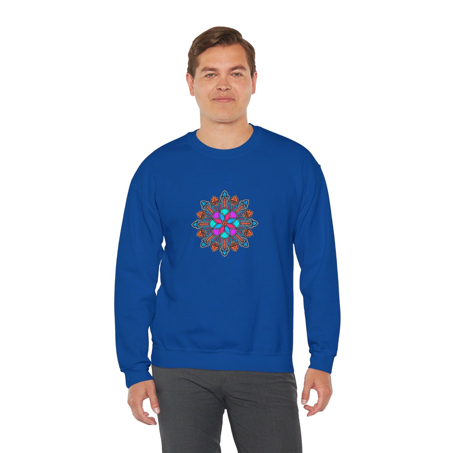 Concrete Flower V1 Dark Theme | Unisex Heavy Blend™ Crewneck Sweatshirt