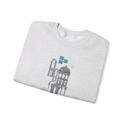 Blue Windows & Dark Silhouettes | Unisex Heavy Blend™ Crewneck Sweatshirt