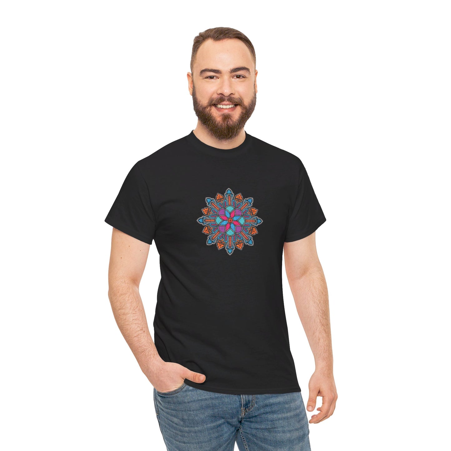 Concrete Flower V1 Dark Theme l Unisex Heavy Cotton Tee