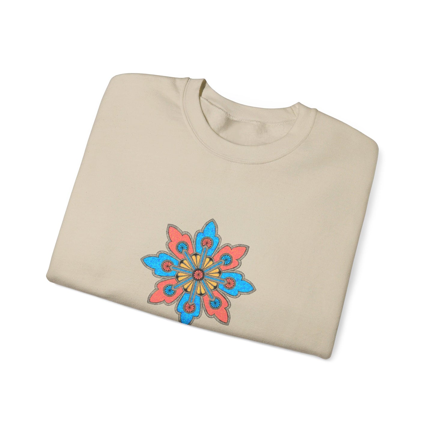 Concrete Flower V2 Light Theme | Unisex Heavy Blend™ Crewneck Sweatshirt