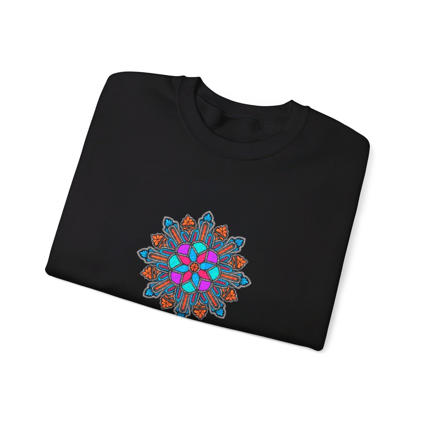 Concrete Flower V1 Dark Theme | Unisex Heavy Blend™ Crewneck Sweatshirt