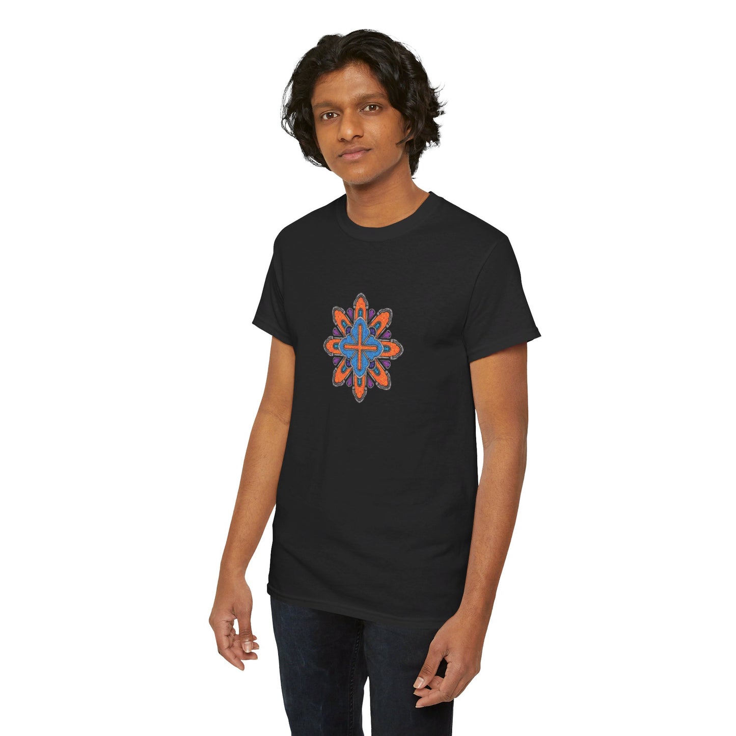 Concrete Flower V3 Dark Theme l Unisex Heavy Cotton Tee