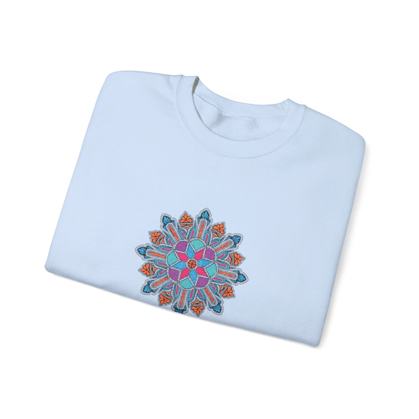 Concrete Flower V1 Light Theme | Unisex Heavy Blend™ Crewneck Sweatshirt