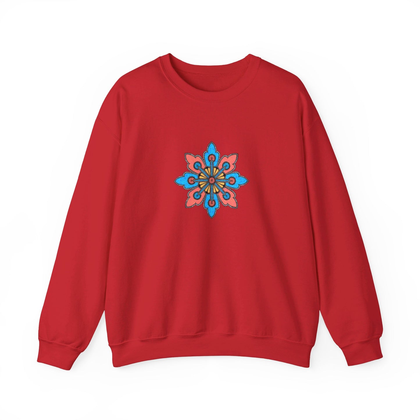 Concrete Flower V2 Dark Theme | Unisex Heavy Blend™ Crewneck Sweatshirt