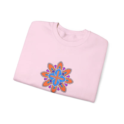 Concrete Flower V3 Light Theme | Unisex Heavy Blend™ Crewneck Sweatshirt