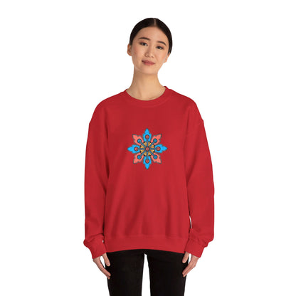 Concrete Flower V2 Dark Theme | Unisex Heavy Blend™ Crewneck Sweatshirt