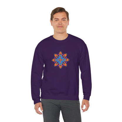 Concrete Flower V3 Dark Theme | Unisex Heavy Blend™ Crewneck Sweatshirt