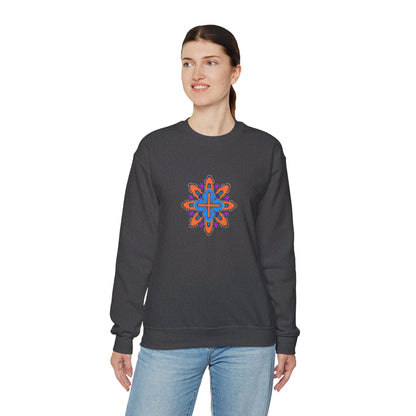 Concrete Flower V3 Dark Theme | Unisex Heavy Blend™ Crewneck Sweatshirt