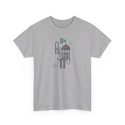 Blue Windows & Dark Silhouettes l Unisex Heavy Cotton Tee