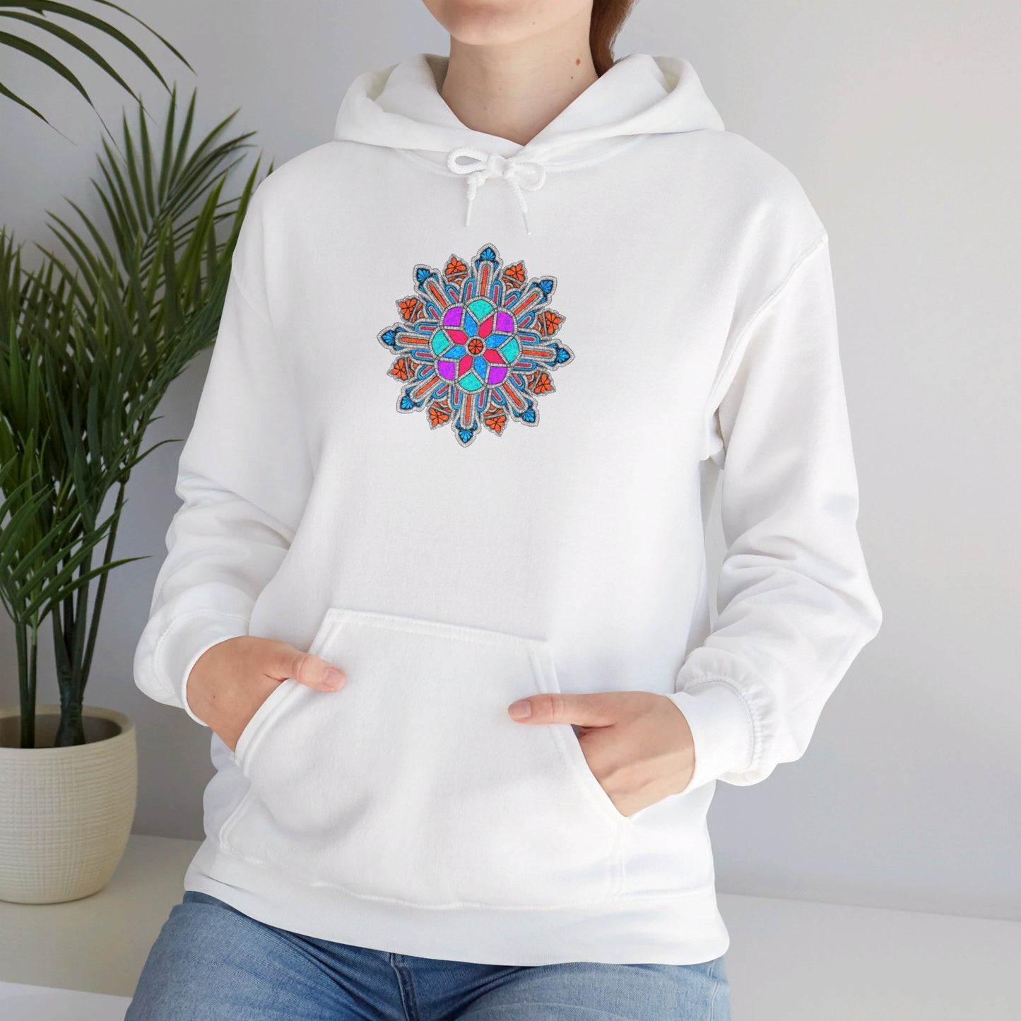 Concrete Flower V1 Light Theme | Unisex Heavy Blend™ Hooded Sweatshirt