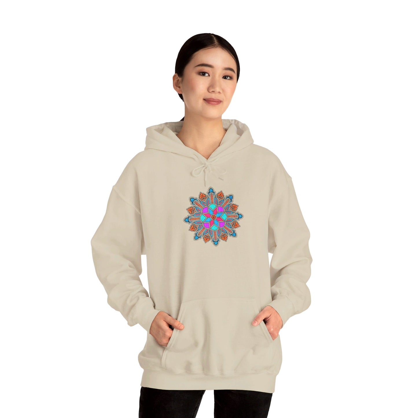 Concrete Flower V1 Light Theme | Unisex Heavy Blend™ Hooded Sweatshirt