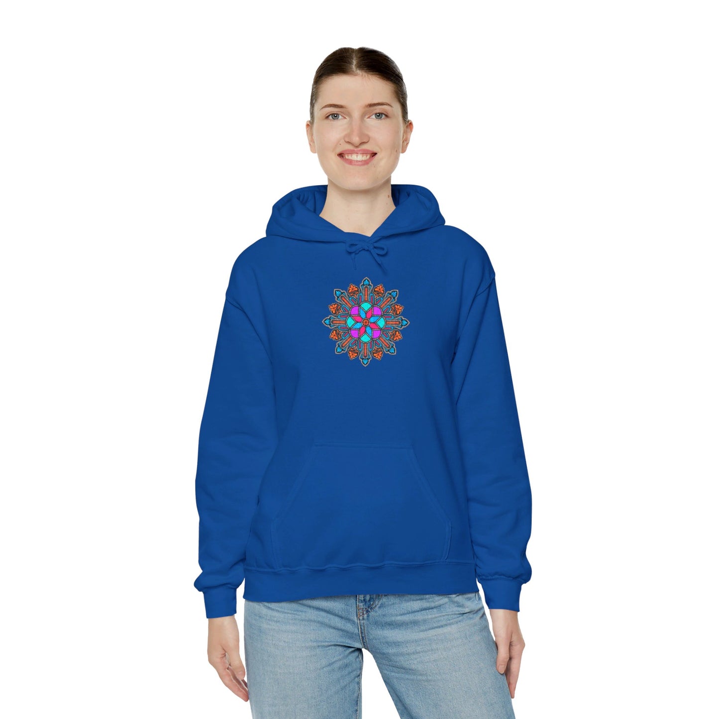 Concrete Flower V1 Dark Theme | Unisex Heavy Blend™ Hooded Sweatshirt