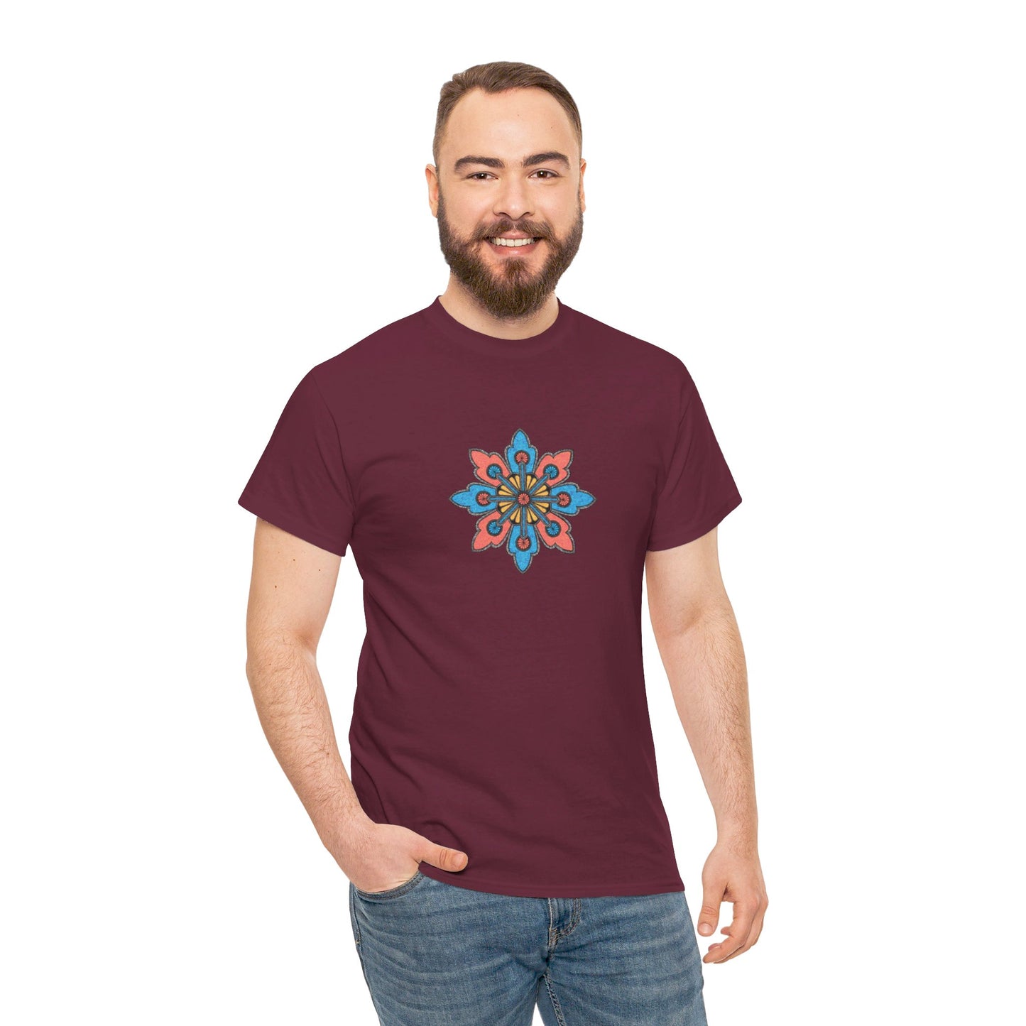 Concrete Flower V2 Dark Theme l Unisex Heavy Cotton Tee