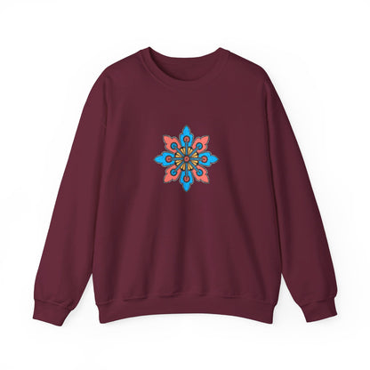 Concrete Flower V2 Dark Theme | Unisex Heavy Blend™ Crewneck Sweatshirt