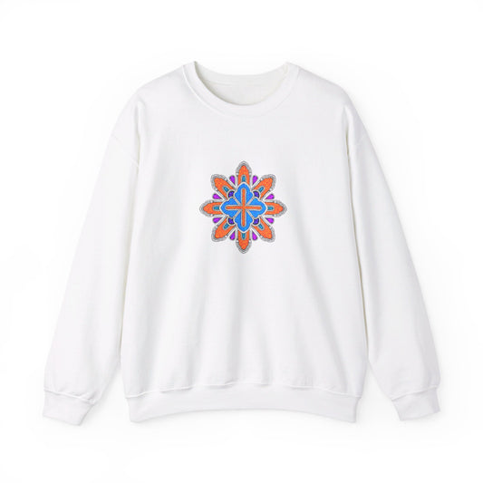 Concrete Flower V3 Light Theme | Unisex Heavy Blend™ Crewneck Sweatshirt