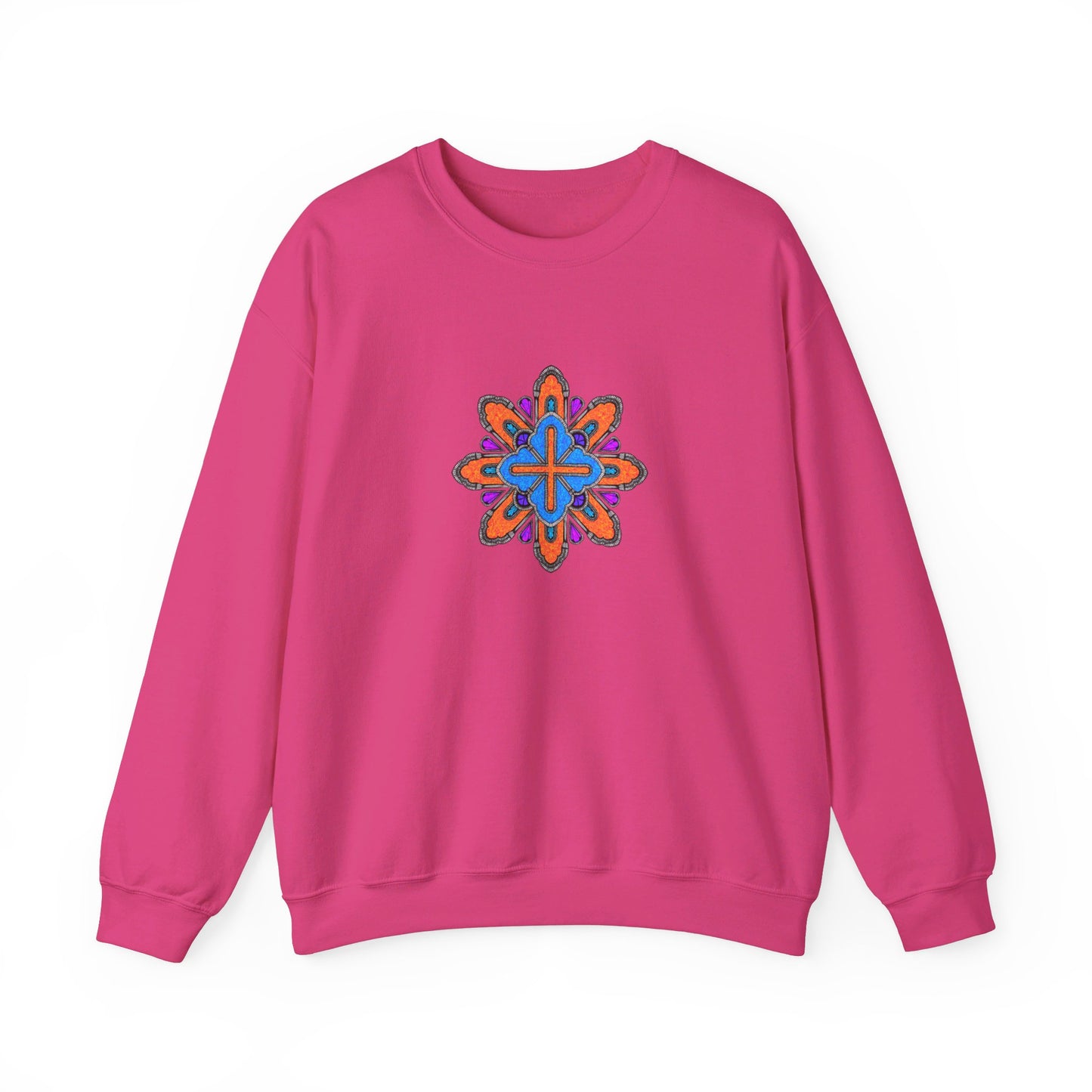 Concrete Flower V3 Dark Theme | Unisex Heavy Blend™ Crewneck Sweatshirt