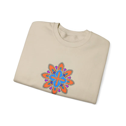 Concrete Flower V3 Light Theme | Unisex Heavy Blend™ Crewneck Sweatshirt