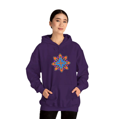 Concrete Flower V3 Dark Theme | Unisex Heavy Blend™ Hooded Sweatshirt