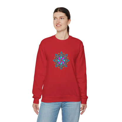 Concrete Flower V1 Dark Theme | Unisex Heavy Blend™ Crewneck Sweatshirt