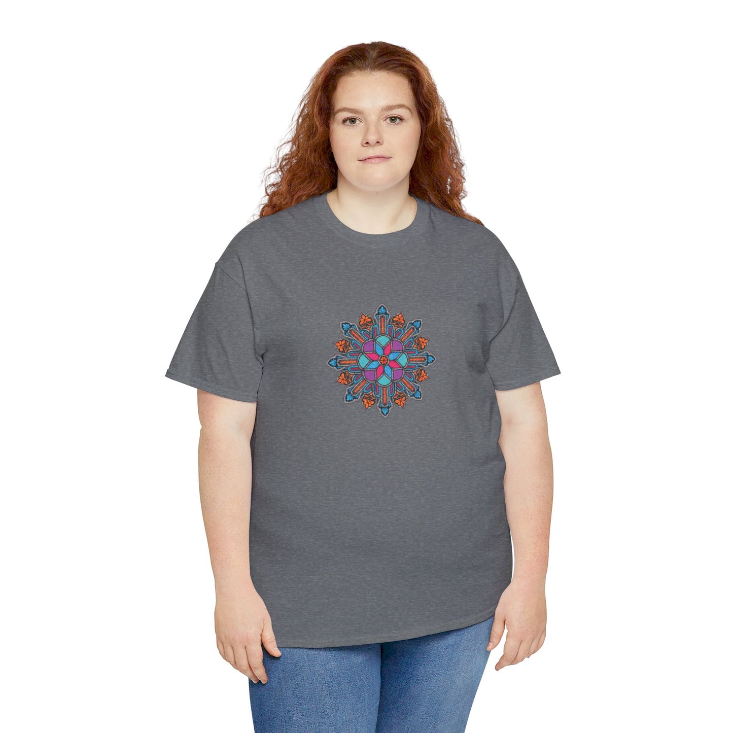 Concrete Flower V1 Dark Theme l Unisex Heavy Cotton Tee