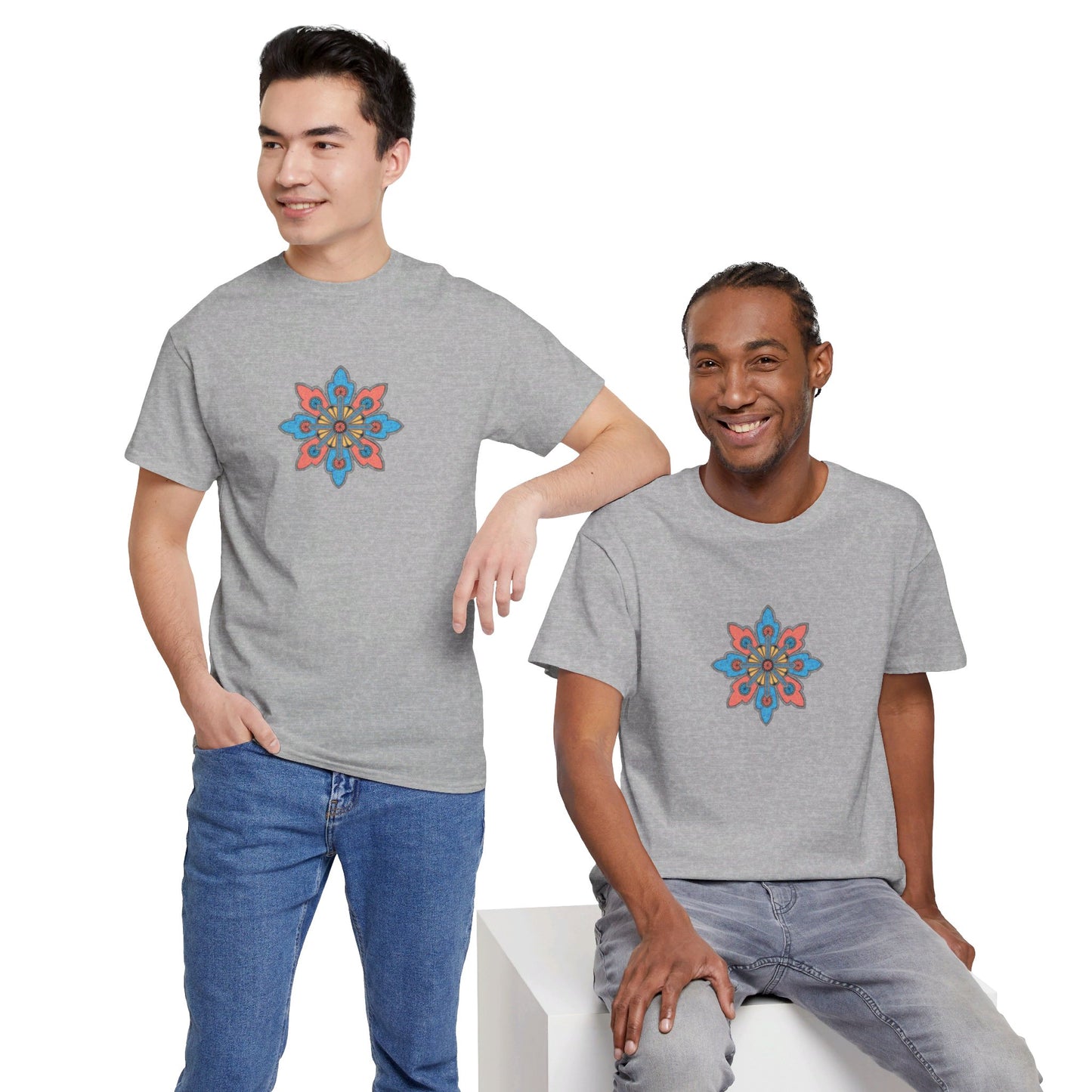 Concrete Flower V2 Light Theme l Unisex Heavy Cotton Tee