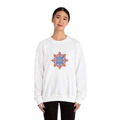 Concrete Flower V3 Light Theme | Unisex Heavy Blend™ Crewneck Sweatshirt