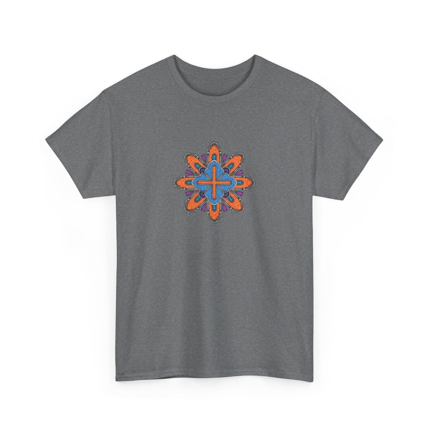 Concrete Flower V3 Dark Theme l Unisex Heavy Cotton Tee