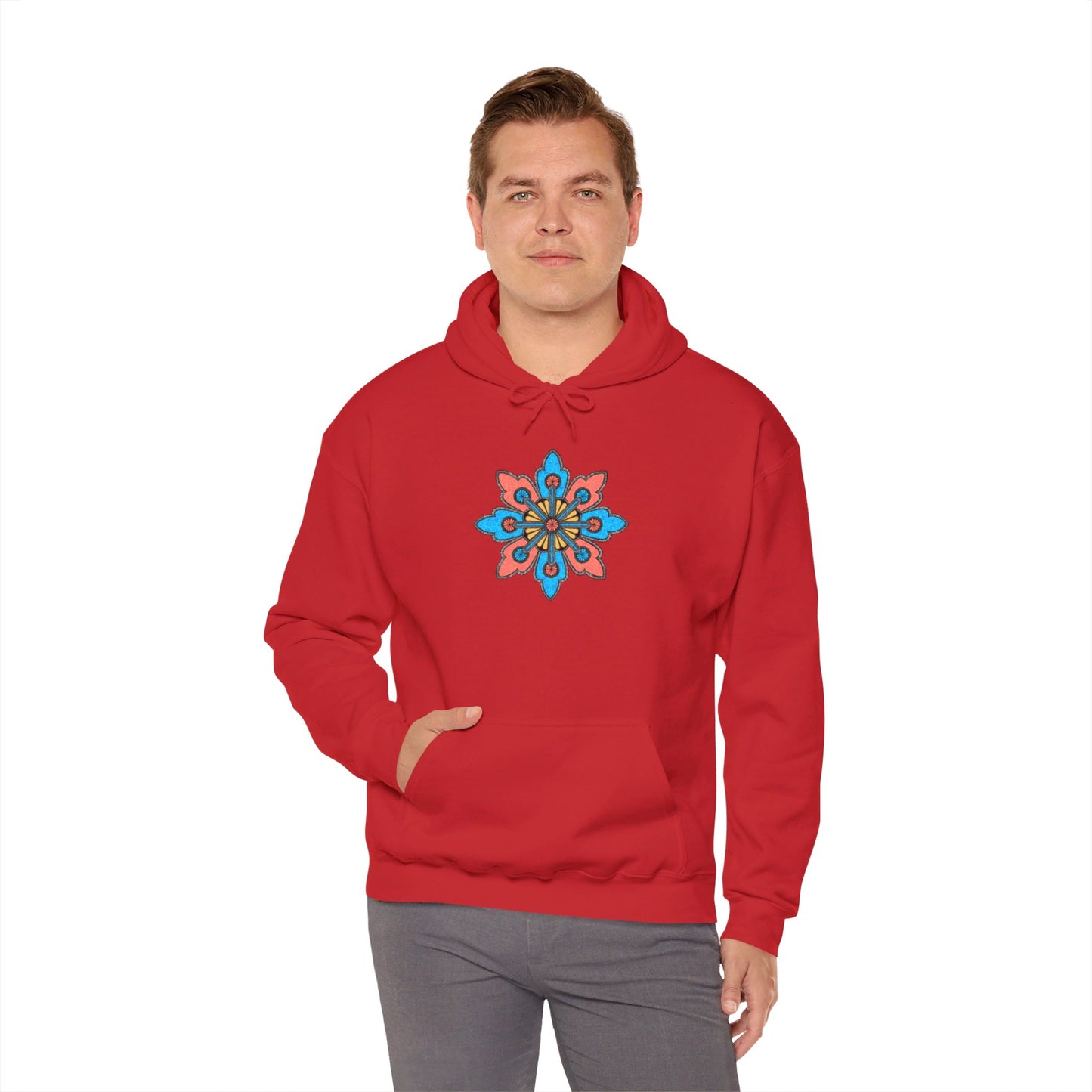 Concrete Flower V2 Dark Theme | Unisex Heavy Blend™ Hooded Sweatshirt