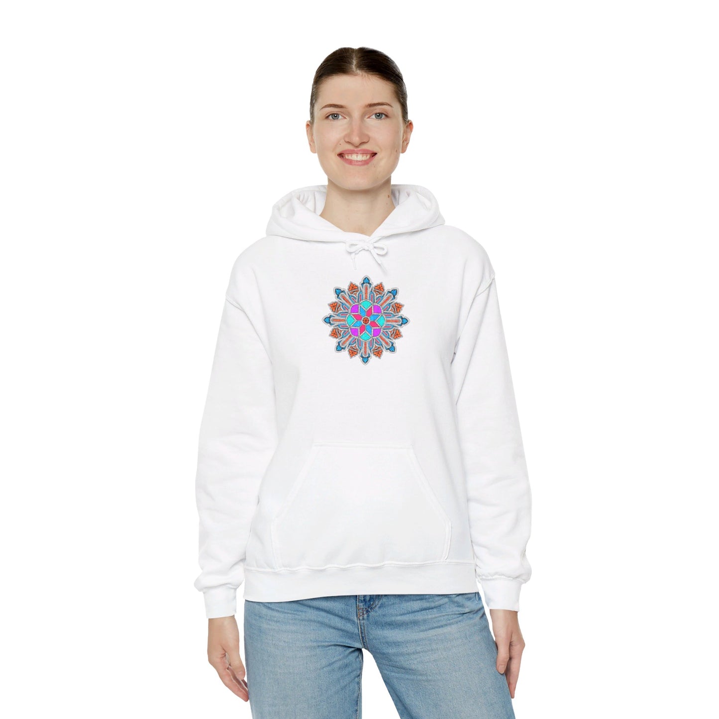 Concrete Flower V1 Light Theme | Unisex Heavy Blend™ Hooded Sweatshirt