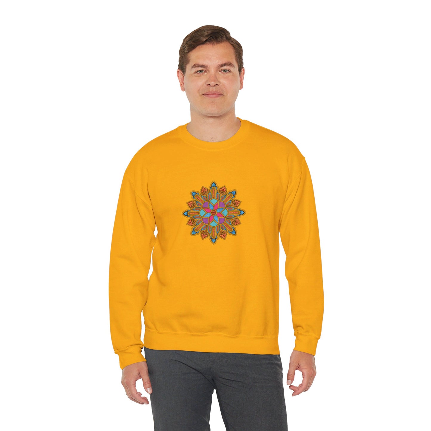 Concrete Flower V1 Light Theme | Unisex Heavy Blend™ Crewneck Sweatshirt