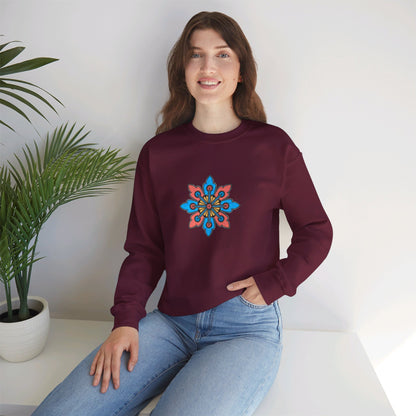 Concrete Flower V2 Dark Theme | Unisex Heavy Blend™ Crewneck Sweatshirt