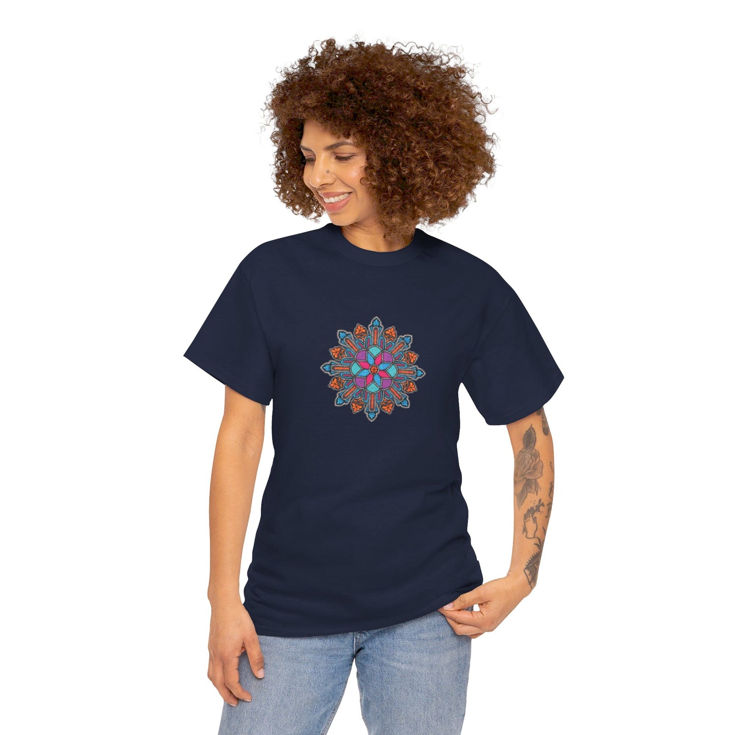 Concrete Flower V1 Dark Theme l Unisex Heavy Cotton Tee