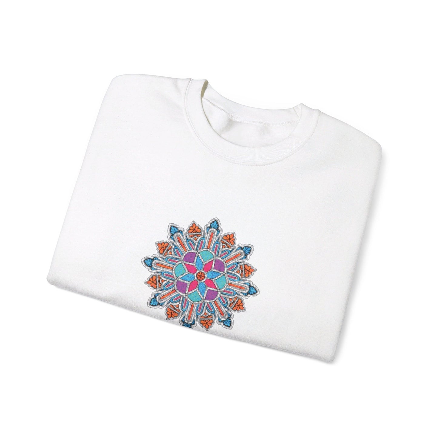 Concrete Flower V1 Light Theme | Unisex Heavy Blend™ Crewneck Sweatshirt