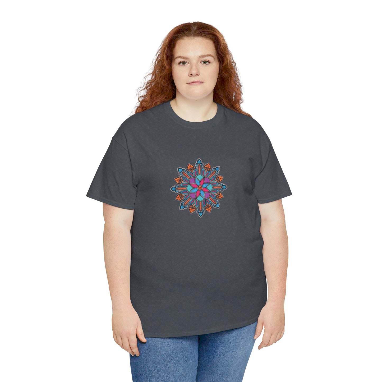 Concrete Flower V1 Dark Theme l Unisex Heavy Cotton Tee