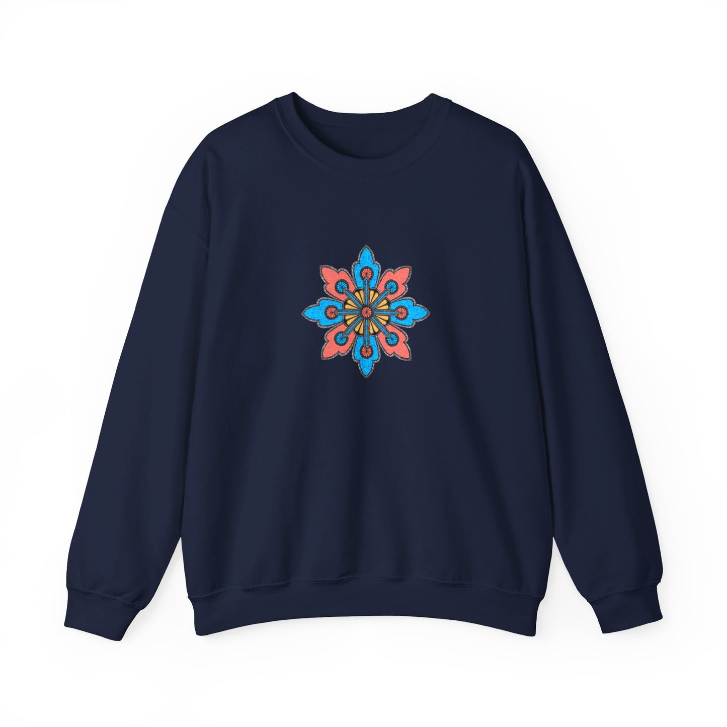 Concrete Flower V2 Dark Theme | Unisex Heavy Blend™ Crewneck Sweatshirt